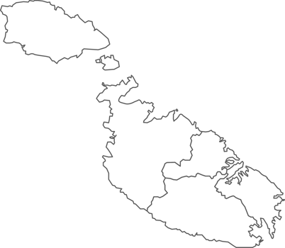 Map of Malta with detailed country map, line map. png