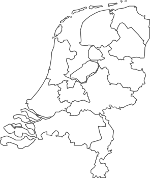 Map of Netherlands with detailed country map, line map. png