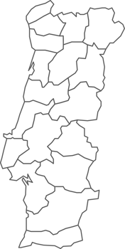 Map of Portugal with detailed country map, line map. png