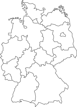 Map of Germany with detailed country map, line map. png