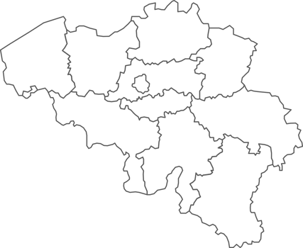 Map of Belgium with detailed country map, line map. png