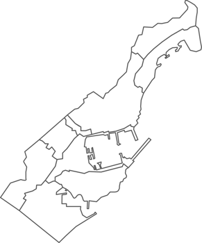 Map of Monaco with detailed country map, line map. png
