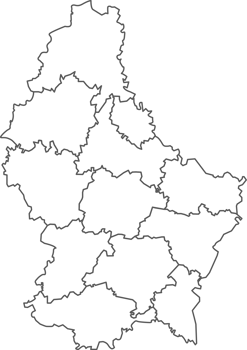 Map of Luxembourg with detailed country map, line map. png