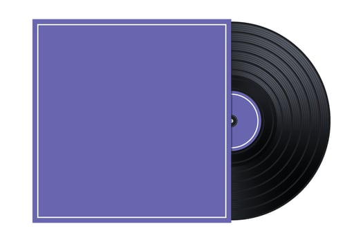 Vector Vinyl in the Box, Cover Mockup, Template Illustration. Bright Color.