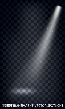 White Vector Spot Lights. Spotlights Effect For Party, Scene, Stage, Gallery or Holiday Design