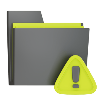 Folder Alert 3D Illustration png