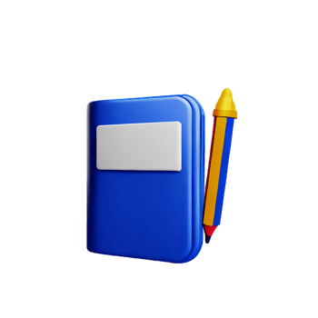 diary 3d rendering icon illustration png