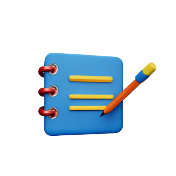 diary 3d rendering icon illustration png