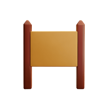wooden board 3d rendering icon illustration png