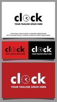 Template clock logo vector