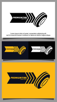 Vehicle tire logo template vector