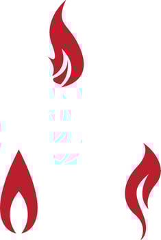 red fire devils vector