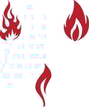 red fire devils vector