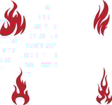 red fire devils vector