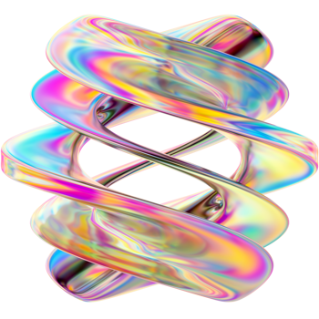Abstract Geometric Holographic 3D Shape png