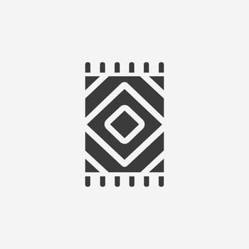 Carpet rug icon vector. Islamic, muslim prayer mat, carpet sign symbol vector