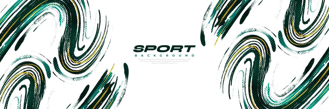 Abstract Brush Background with Sporty Style and Halftone Effect. Brush Stroke Illustration for Banner, Poster, or Sports Background. Scratch and Texture Elements For Design vector