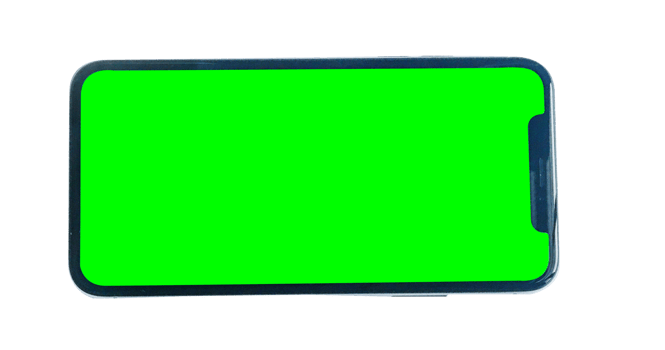 Phone with green screen chroma key green color png