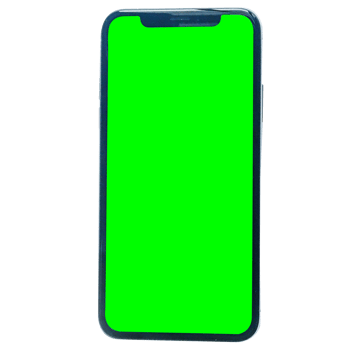 Phone with green screen chroma key green color png