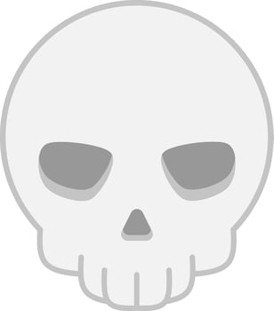 Skull icon vector for happy Halloween event celebration. Skull icon that can be used as symbol, sign or decoration. Skull icon graphic resource for Halloween theme vector design