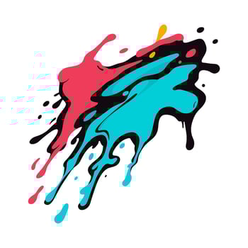 Colorful Paint ink Splatter Vector, Free paint drip drop splash element vector