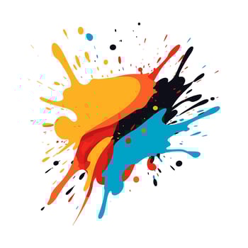 Colorful Paint ink Splatter Vector, Free paint drip drop splash element vector