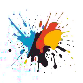 Colorful Paint ink Splatter Vector, Free paint drip drop splash element vector