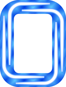 Abstract glowing neon frame. PNG with transparent background.