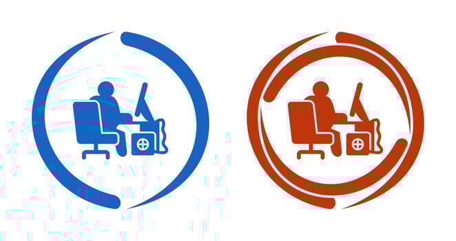 Computer Worker Vector Icon