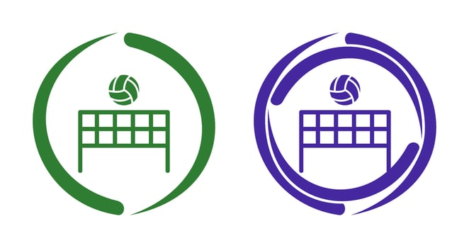 Beach Volleyball Vector Icon
