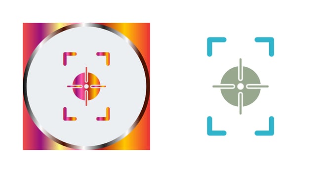 Unique Focus Vertical Vector Icon