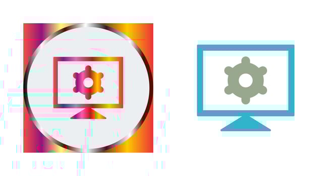 Computer Settings Vector Icon