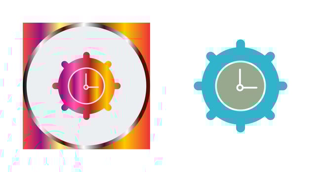Time Settings Vector Icon