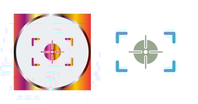 Unique Focus Horizontal Vector Icon