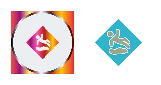 Danger of Slipping Vector Icon