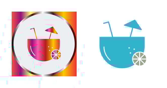 Coconut Drink Vector Icon