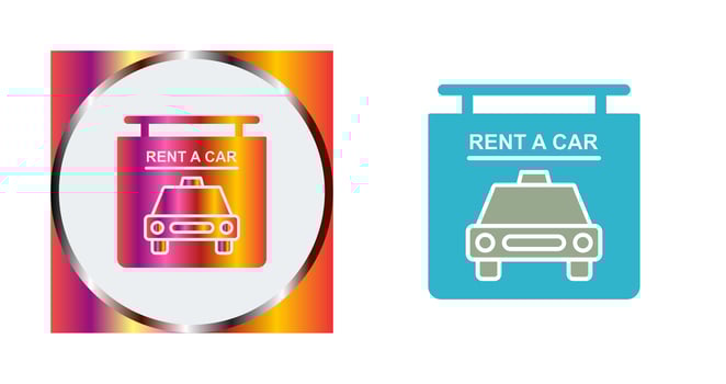 Rent a Car Vector Icon