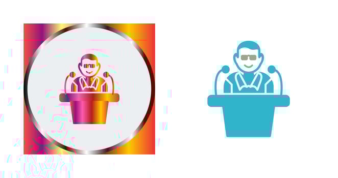 Unique Lecture Vector Icon