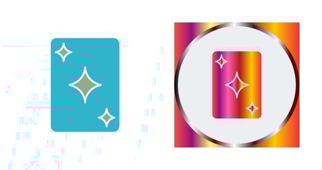 Unique Card Vector Icon