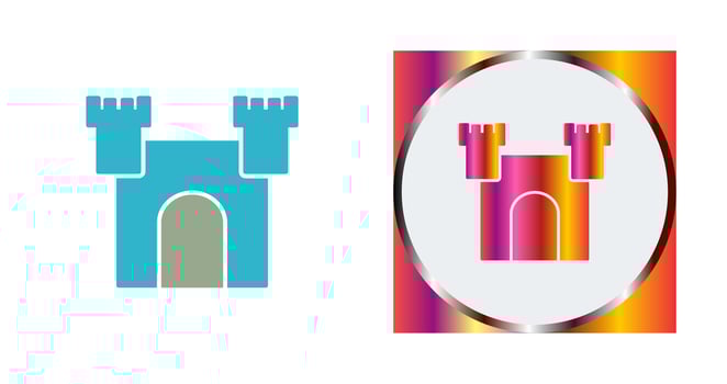 Unique Castle Vector Icon