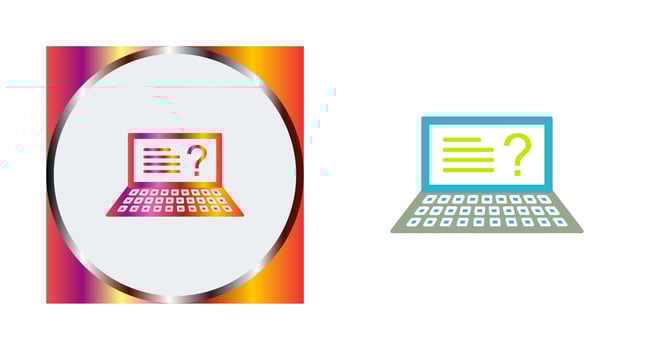 Unique Online Exam Vector Icon