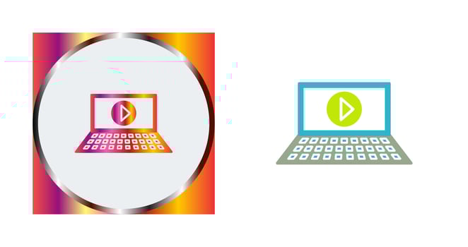 Unique Play Video Vector Icon