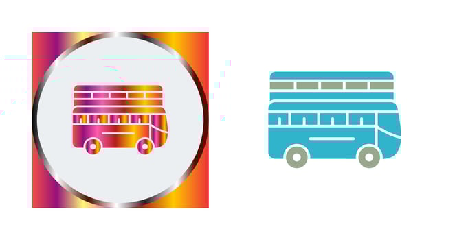Double Bus Vector Icon