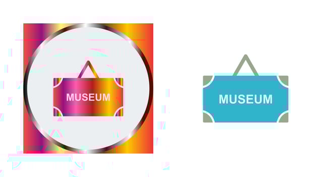 Museum Tag Vector Icon