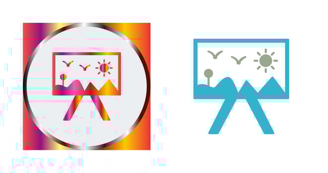 Painting of Canvass Vector Icon