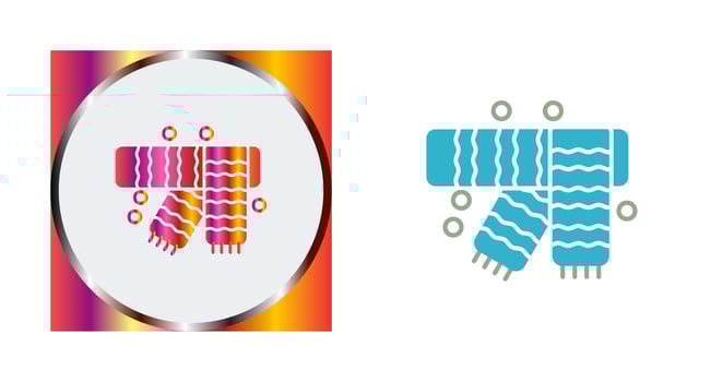 Winter Scarf Vector Icon