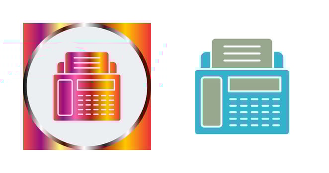 Fax Machine Vector Icon