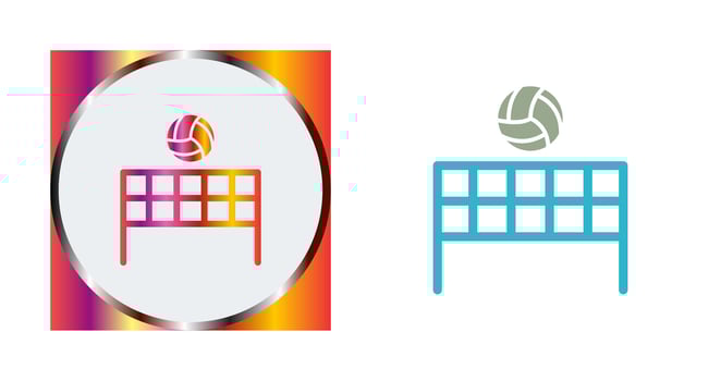 Beach Volleyball Vector Icon
