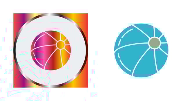 Beach Ball Vector Icon