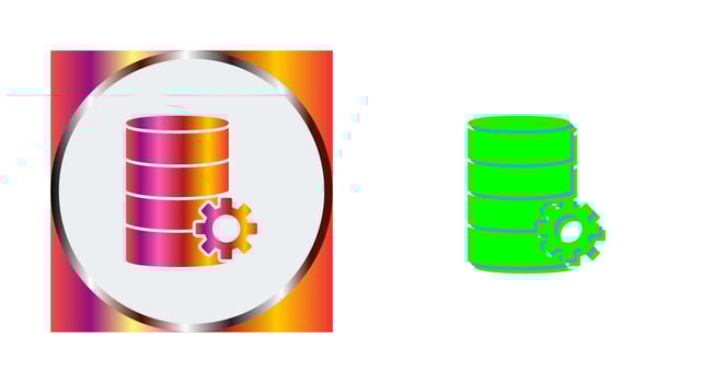 Unique Database Management Vector Icon